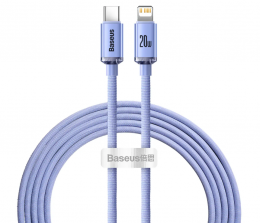 Baseus Crystal Shine Series Fast Charging Data Cable Type-C to iP 20W 2m Purple