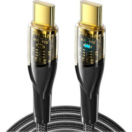 Essager Interstellar Transparent Design USB Charging Cable Type C to Type C 100W 1m black (EXCTT1-XJ01-P)