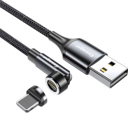 Essager Universal 540 Ratate 3A Magnetic USB Charging Cable Lightning 1m grey (EXCCXL-WX0G)