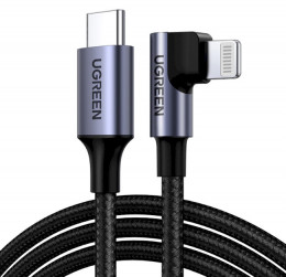 UGREEN US305 USB-C to Lightning Angled Cable Aluminum Shell Braided 1m(UGR-60763)