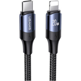 Usams US-SJ521 U71 Type-C to Lightning 20W PD Fast Charging Data Cable 1.2m Black