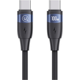 Usams US-SJ632 U85 Type-C To Type-C PD100W Aluminum Alloy Fast Charging Data Cable black