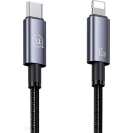 Usams US-SJ679 Type-C To Lightning 30W Aluminum Alloy Fast Charging Data Cable -Sufeng Series tarnish 0.25m
