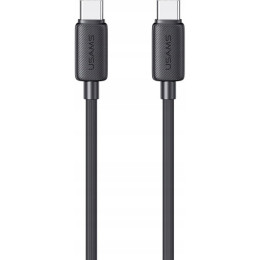 Usams US-SJ696 60W Striped Data Cable Type-C To Type-C-KY Series 2M black