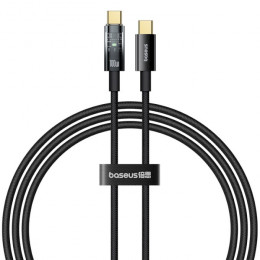 Baseus Explorer Charging Cable USB-C to USB-C 100W with Auto Shutdown 1m Cluster Black