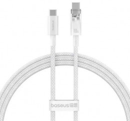 Baseus Explorer Series Fast Charging Cable with Smart Temperature Control Type-C to Type-C 100W 2m Stellar White