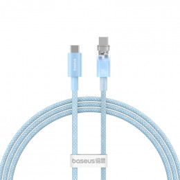 Baseus Explorer Series Fast Charging Cable with Smart Temperature Control Type-C to Type-C 100W 1m Galaxy Blue