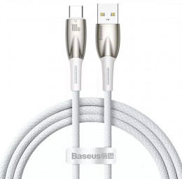 Baseus Glimmer Series Fast Charging Data Cable Type-C to Type-C 100W 1m White