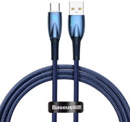 Baseus Glimmer Series Fast Charging Data Cable Type-C to Type-C 100W 1m Blue