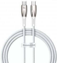 Baseus Glimmer Series Fast Charging Data Cable Type-C to Type-C 100W 2m White