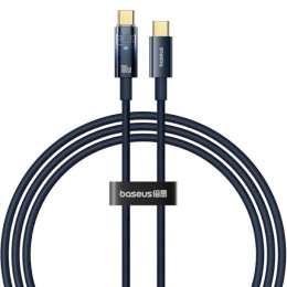 Baseus Explorer Charging Cable USB-C to USB-C 100W with Auto Shutdown 2m Deepsea Blue