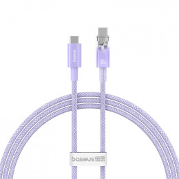 Baseus Explorer Series Fast Charging Cable with Smart Temperature Control USB-C to USB-C 100W 1m Nebula Purple