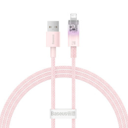 Baseus Explorer Series Fast Charging Cable with Smart Temperature Control USB to iP 2.4A 1m Pink