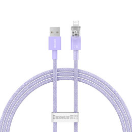 Baseus Explorer Series Fast Charging Cable with Smart Temperature Control USB to iP 2.4A 1m Purple