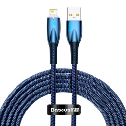 Baseus Glimmer Series Fast Charging Data Cable USB to iP 2.4A 2m Blue