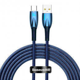 Baseus Glimmer Series Fast Charging Data Cable USB to Type-C 100W 2m Blue