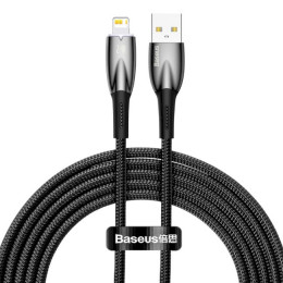 Baseus Glimmer Series Fast Charging Data Cable USB to iP 2.4A 2m Black (CADH000301)