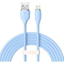 Baseus Jelly Liquid Silica Gel Fast Charging Data Cable USB to iP 2.4A 2m Blue