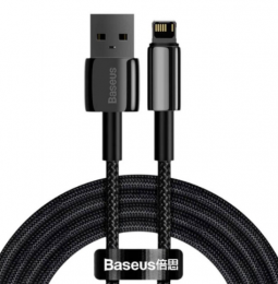 Baseus Tungsten Gold Fast Charging Data Cable USB to iP 2.4A 2m Black