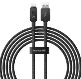 Baseus Unbreakable Series Fast Charging Data Cable USB to iP 2.4A 2m Cluster Black