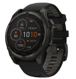 Garmin Fenix 8 51mm Solar Sapphire Carbon Gray DLC Titanium w. Black/Pebble Gray S. Band (010-02907-10/11) EU