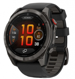 Garmin Fenix 8 Pro 51mm AMOLED Sapphire Carbon grey DLC Tit. w. Black/grey S. Band (010-03199-00/01) EU