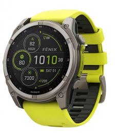 Garmin Fenix 8 51mm Solar Sapphire Titanium w. Amp Yellow/Graphite Silicone Band (010-02907-20/21) EU