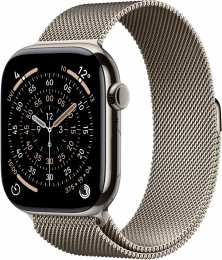 Apple Watch 11 GPS LTE 42mm - Natural Titanium Case with Natural Milanese Loop (MF8P4)