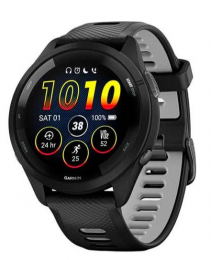Garmin Forerunner 265 Black Bezel and Case w. Black/Powder Gray Silicone Band (010-02810-00/10/50) EU
