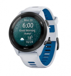 Garmin Forerunner 265 Black Bezel w. Whitestone Case and Whitestone/Tidal Blue S. Band (010-02810-01/11/51) EU
