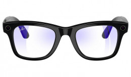 Ray-Ban Meta Wayfarer Gen2 Stand.Shiny Black Frame/Clear to Graphite Green Transit.Lens. RW4012 601/1M 50-22