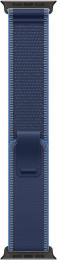 Apple for Apple Watch 49mm - Trail Loop Black Titanium Finish Blue/Bright Blue - S/M (MG9Q4)