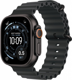 Apple Watch Ultra 3 - 49mm Black Titanium Case with Black Ocean Band (MF0J4)