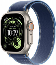 Apple Watch Ultra 3 - 49mm Natural Titanium Case with Blue/Bright Blue Trail Loop - M/L (MEWU4) Код: 440074