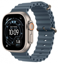 Apple Watch Ultra 3 GPS + Cellular 49mm Natural Tit. Case w. Anchor Blue Ocean Band (MEWH4)