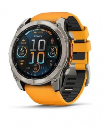 Garmin Fenix 8 51mm AMOLED Sapphire Titanium w. Spark Orange/Graphite Silicone Band (010-02905-10/11/53) EU