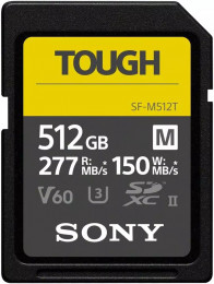 Sony SDXC 512GB C10 UHS-II U3 V60 R277/W150MB/s Tough (SFM512T.SYM)