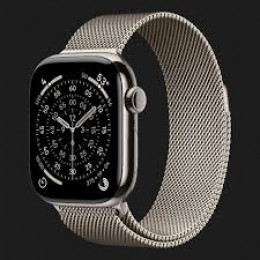 Apple Watch Series 11 GPS + Cellular 42mm Natural Tit. Case w. Natural Milanese Loop (MF8P4)