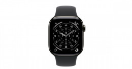 Apple Watch Series 11 GPS + Cellular 46mm Slate Tit. Case w. Black S. Band - M/L (MFD24)