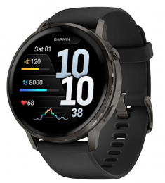 Garmin Venu 4 45 mm Slate with Black Silicone Band (010-03014-00)  EU