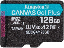 Kingston Canvas Go Plus Class 10 UHS-I U3 V30 A2 Micro SDXC 128GB (SDCG4/128GBSP)