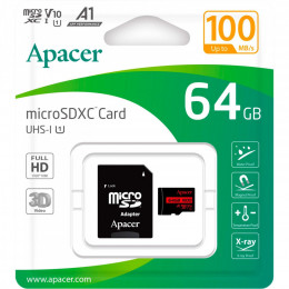 Apacer 64GB microSD class 10 UHS-I V10 A1 (AP64GMCSX10UB)