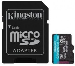 Kingston 128 GB microSDXC Canvas Go! Plus UHS-I U3 V30 A2 Class 10 + SD-adapter (SDCG4/128GB)