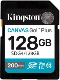 Kingston Canvas Go Plus Class 10 UHS-I U3 V30 SDXC 128GB (SDG4/128GB)