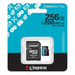 Kingston Canvas Go! Plus microSDXC 256GB UHS-I U3 V30 + SD-адаптер (SDCG4/256GB)