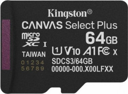 Kingston Canvas Select Plus Gen3 UHS-I U1 V10 A1 Micro SDXC 64GB (SDCS3/64GBSP)