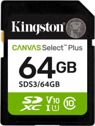 Kingston Canvas Select Plus Gen3 UHS-I U1 V10 SDXC 64GB (SDS3/64GB)