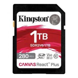 Kingston 1TB SDXC class 10 UHS-II U3 Canvas React Plus (SDR2V6/1TB)