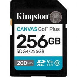 Kingston 256 GB SDXC Canvas Go! Plus UHS-I U3 V30 Class 10 (SDG4/256GB)