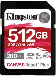 Kingston Canvas React Plus U3 V60 SDXC 512Gb (SDR2V6/512GB)
